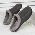 thumbnail image 4 of Gubotare House Slippers Men Slippers for Women Men Furry Indoor House Shoes Soft Rubber Sole Sock Shoes Slip On Shoes for Bedroom Home Office Travel Size 9.5 (Grey,9.5), 4 of 7