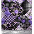 thumbnail image 1 of Soimoi Cotton Cambric Fabric Dot,Floral & Check Patchwork Print Fabric by The Yard 56 Inch Wide, 1 of 1