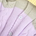 thumbnail image 5 of Vikakiooze Womens Long Sleeve Cable Knit Long Cardigan Open Front Button Sweater Outerwear, 5 of 6
