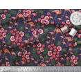 thumbnail image 2 of Soimoi Cotton Voile Fabric Leaves,Floral & Flamingo Bird Decor Fabric Printed Yard 42 Inch Wide, 2 of 3