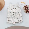 thumbnail image 2 of Girls Toddler Baby Summer Clothes 3 6 12 18 Months 2T 3T 4T 5T Girls Outfits Sleeveless Tank Top and Shorts Set Kaprioy Baby Girl Clothes, 2 of 5