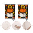 thumbnail image 3 of Rdsfhsp Stacked Pumpkins Garden Flag 12x18 Inch, Linen White Orange Pumpkin Sunflower Yard Flag, Double Sided Outdoor Fall Decor, 3 of 5