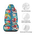 thumbnail image 4 of Picia Japanese Koi Print Waterproof Sweating Car Seat Cover for Post Gym Workout, Running, Beach and Hiking, Universal Fit Anti-Slip Bucket Seat Protector, 4 of 5