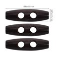 thumbnail image 2 of VERDANVERSE 20Pcs Horn Button Closure for Jackets Dark Brown Wood Design, 2 of 8