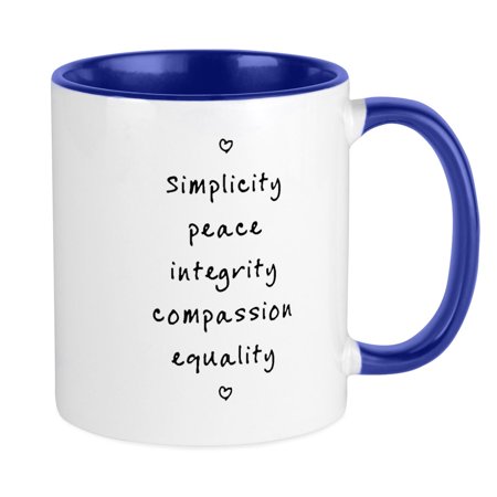 

CafePress - Quaker Testimonies Large Mugs - Ceramic Coffee Tea Novelty Mug Cup 11 oz