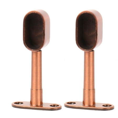 Copper Baffle Copper Flange - Zinc Alloy Cabinet Closet Rod Bracket Holder Flange Socket Copper Tone 2 Pcs