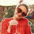 thumbnail image 5 of NVMIDTC Polarized Heart Sunglasses for Women,Fashion Oversized Love Eyewear UV Protection, 5 of 5