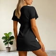 thumbnail image 5 of Naittoop Sleep Shirts for Women Short Sleeve Night Shirts for Sleeping Pullover Nightgown Soft Nightdress, 5 of 5