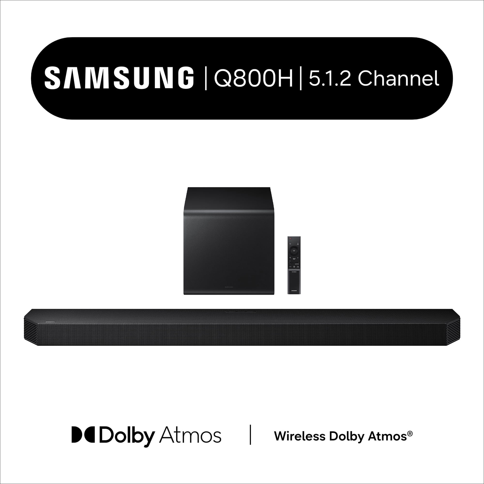 Samsung HW-Q800H Q-Series 5.1.2ch Dolby Atmos Soundbar with Subwoofer 2026