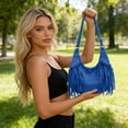 thumbnail image 4 of Tassel Faux Leather Handbag Large Capacity Top Handles Shoulder Bag 3in1 Convertible Satchel With Removable Crossbody Strap Soft Textured Purse For Women, 4 of 7