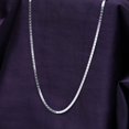 thumbnail image 4 of AFFY Herringbone Chain Necklace for Women and Men Italian Crafted 2.40mm Flat Snake Necklace with Lobster Claw Clasp 18 Inch Chain in 14K White Gold Over 925 Sterling Silver, 4 of 6