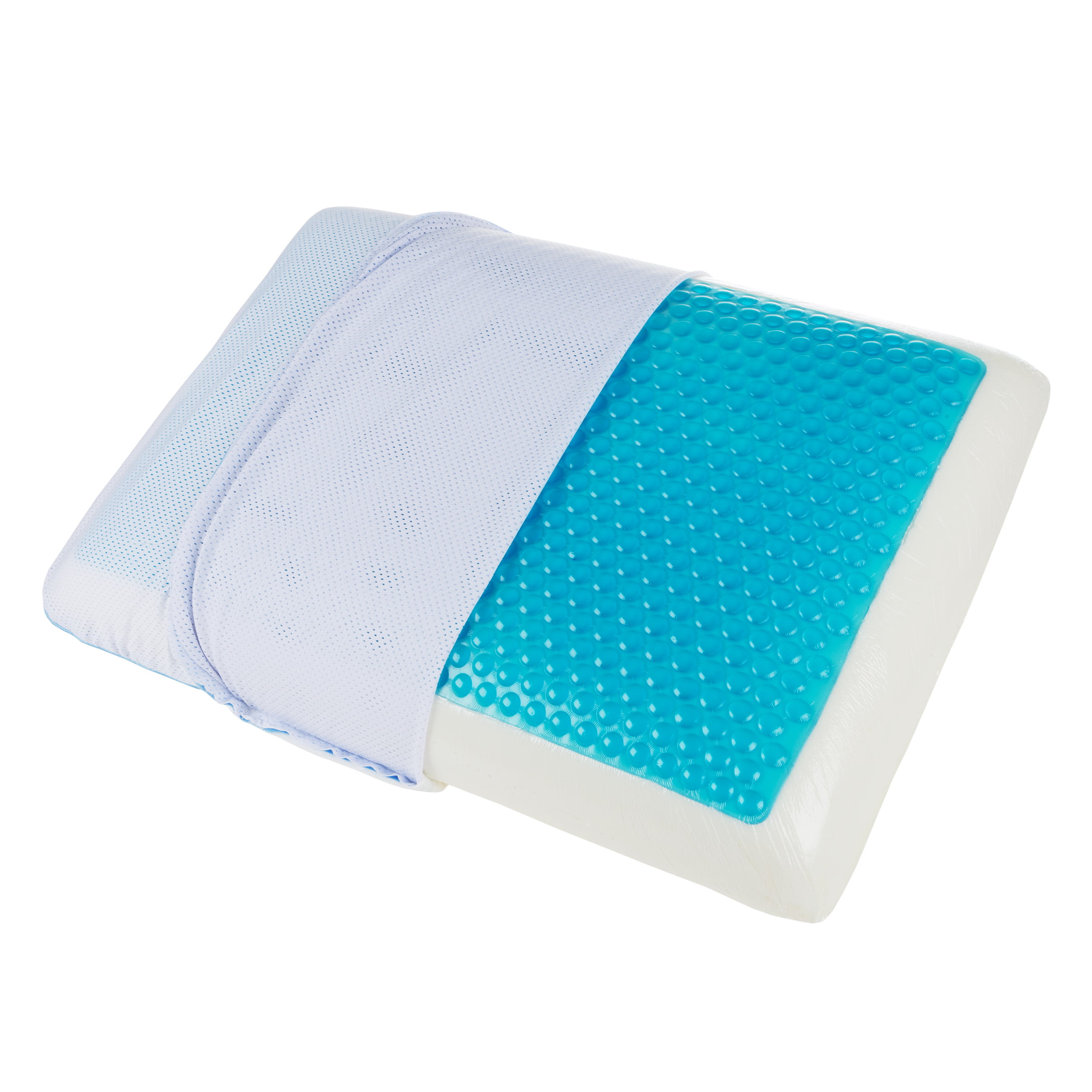 Memory Foam Cooling Gel Pillow Cool Night Sleep Orthopedic Support Comfort Z0M5 