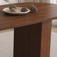 thumbnail image 3 of FFZ 629 Inch Oval Dining Table For 6, Walnut Veneer Mdf top With Mdf Base,Modern Farmhouse Dininghouse With Waterproof Scratch Resistant Surface, 3 of 5