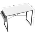 thumbnail image 6 of CubiCubi Computer Desk 40 inch Home Office Desk with Storage Bag, White Finish, 6 of 6