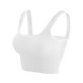 thumbnail image 3 of Deago Women Padded Sports Bra Longline Fitness Crop Tops Tank Gym Camisole Yoga Workout Running Top (White, S/M), 3 of 13
