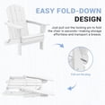 thumbnail image 7 of FUNDAZE Foldable Adirondack Chair, HDPE Wide Seat Outdoor Patio Chair for Garden & Poolside, White, 7 of 7