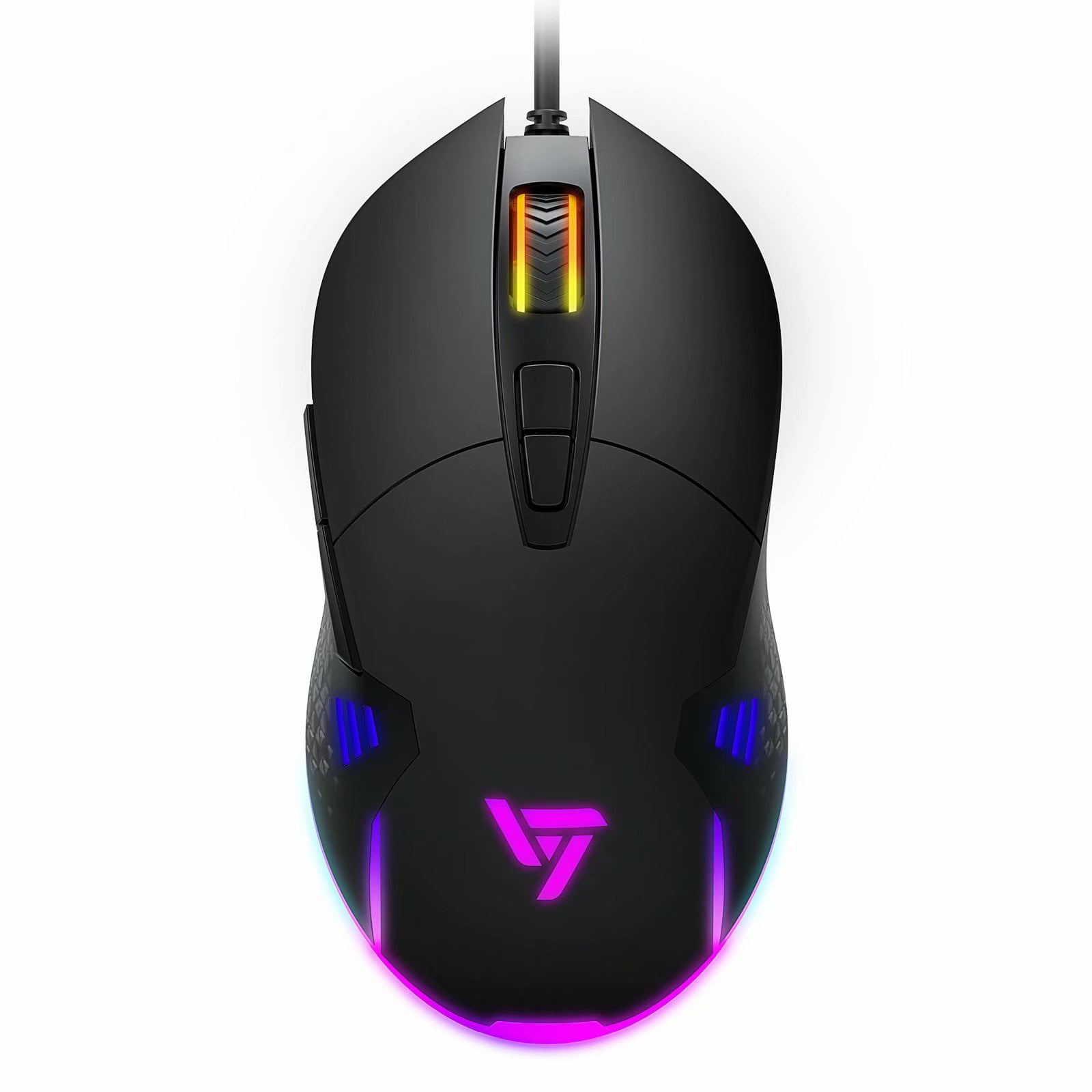 PHILIPS 3-Button Wired Computer Mouse with RGB â€œAmbiglowâ€ FX 