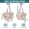 thumbnail image 4 of FORMRS Tote Bag for Women Quilted Large Capacity Travel Work Carry On Shoulder Handbag, Brown Nordic Christmas House, 4 of 7