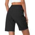thumbnail image 3 of Pantalones cortos cargo de senderismo Hugut para mujer, de secado rápido, resistentes al agua, 3 of 7