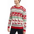 thumbnail image 4 of Chandail de Noël pour Hommes Rudolph Renne Vacances Festif Tricoté Cardigan Mignon Laid, 4 of 6