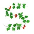 thumbnail image 4 of Tongina Artificial Flower Greenery Rattan Fake Leaves Rattan for Garden Decoration Artificial Fruit Leaves Rattan Vine for Party Home Strawberry, 4 of 8