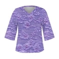 thumbnail image 4 of LiMoi Summer Tops with Sleeves for Woman 3/4 Sleeve Tops T Shirts Printed Baby Tees for Women Get it Fast, 4 of 5