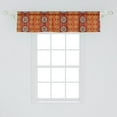 thumbnail image 2 of Ambesonne Orange Valance Pack of 2, Traditional Motif, 54"X12", Orange Yellow and White, 2 of 3