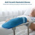 thumbnail image 3 of 2 Pcs Restraint Gloves, Elderly Anti-Scratch Mitts with Zipper Opening, Extended Straps, Finger Loops, Anti-Scratch Board, Hand Gloves Protector to Prevent Scratching, 6.7x10.6 in, 3 of 6