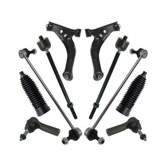 Front Control Arm Ball Joint Tie Rod and Sway Bar Link Kit 10 Piece - Compatible with 2010 - 2012 Ford Escape 2011