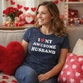 thumbnail image 5 of Womens I Love My Awesome Husband T Shirt Cute Relationship Married Tee Womens Graphic Tees, 5 of 9