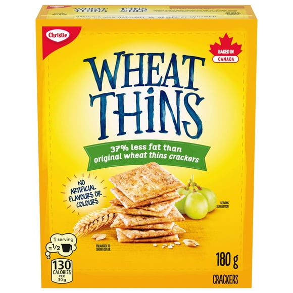 Wheat Thins 37% Less Fat Crackers, 180 g