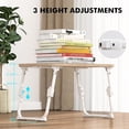 thumbnail image 2 of Foldable Laptop Desk,Height Adjustable,with USB/Storage Drawer/Cup Holder/Tablet Stand/Book Shelf for Reading,Writing,Eating,Watching,Glacier, 2 of 8