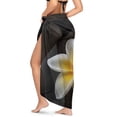 thumbnail image 2 of Yuyamidu Plumeria Flowers Sarong Wraps Swimsuit Coverup for Women Chiffon Wraps Beach Cover Up Comfortable Bikini Wrap Skirt Soft Long Bikini Wraps, 2 of 7