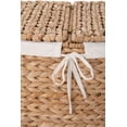 thumbnail image 3 of Oval Seagrass Laundry Sorter Hamper w/Liner, Natural, 3 of 10