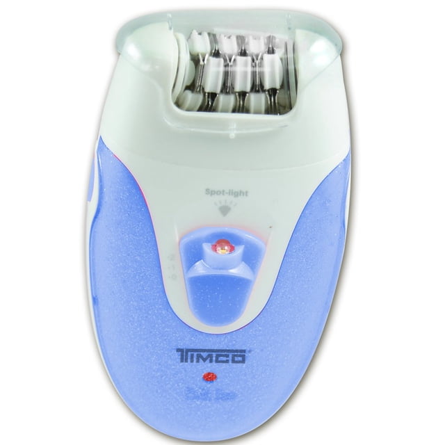 Timco DS-9610 Rasuradora y Depiladora Recargable, Cabeza Individual Intercambiable, Azul/Blanco