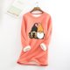 thumbnail image 1 of ICHUANYI Clearance Women Loungewear Nightgowns Long Sleeve Halloween Print Fall Fleece Tops(Watermelon Red, L) ICHUANYI WER2023081206237, 1 of 5