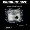 thumbnail image 2 of 2 Rolls 0.2mm Stretchy Bracelet String, 502 Yards Elastic Thread for Jewelry Making & Friendship Bracelets, White, 2 of 5