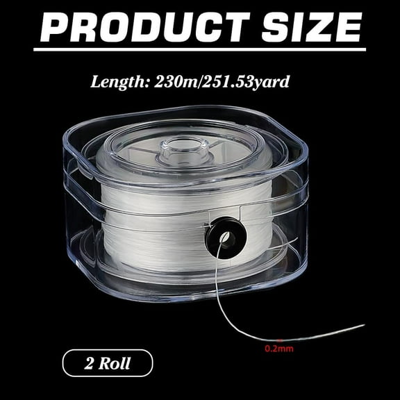 502Yards Stretchy String for Bracelets 2 Rolls 0.2mm Elastic Bracelet String Flat Beading Thread Jewelry String Thin Elastic Cord for Bracelet Necklace Jewelry Making White
