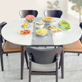 thumbnail image 4 of Disposable Round Tablecloth Protector – Clear Vinyl Plastic Table Cover for Round Tables, Table Protector, Easy Clean Tablecloth for Dining, Party, and Holiday Use, 4 of 4
