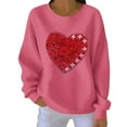 thumbnail image 4 of Vetsdori Pullover Sweatshirts for Women Crew Neck Shirts Valentine Valentine's Days Love Heart Womens Sweatshirts Gifts for Girlfriend, 4 of 4
