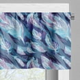 thumbnail image 5 of Ambesonne Paisley Valance & Curtain, Feather and Wavy Design, 55"x30", Pale Blue Navy Blue, 5 of 6