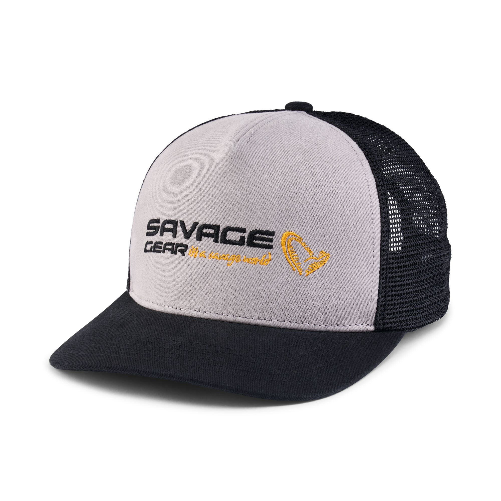 Savage Gear Logo Twill Trucker Hat, Light Grey