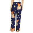 thumbnail image 3 of Xecao Corgi Lying With Moons And Stars Women's Straight Lounge Pajama Pants: The Epitome of Relaxed Sleepwear, 3 of 9