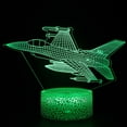 thumbnail image 1 of Xihbxyly Luz Nocturna Acrílica, Diseño de Avión y Velero Led, Brillo Ajustable, Control Remoto, Decoración para Dormitorio, Luz Suave y Cómoda, 16 Opciones de Color, Alimentación Por Usb., 1 of 2