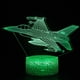 thumbnail image 1 of Luz nocturna acrílica de avión con mando a distancia • Lámpara de mesa LED de 16 colores • Decoración de dormitorio USB de 3W • Base 9,5x4cm, 1 of 2