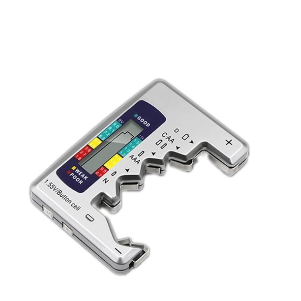 Eigraketly Probador de digital Comprobador de capacidad de C/D/N/9V/AA/AAA/1.5V Herramienta de diagnóstico de capacitancia de capacidad Medidores de medidas dimensionales Eigraketly GJ4109-00B