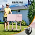 80 Quart Cooler Cart Party Ice Chest Red With Wheels Patio Pool Party Bar Cold Drink Beverage Chest Outdoor Park Cart On Wheels