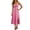 Pink, variant on Qulqfy Boho Summer Dresses for Women Sleeveless Corset Wedding Guest Maxi Solid Black Wrap Square Neck Tie-up Bow Side Slit Beach Long Dresses 2XL