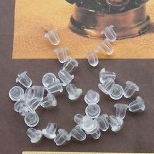 AkoaDa Silicone Earring Backings Soft Clear Ear Safety Clutch Earring