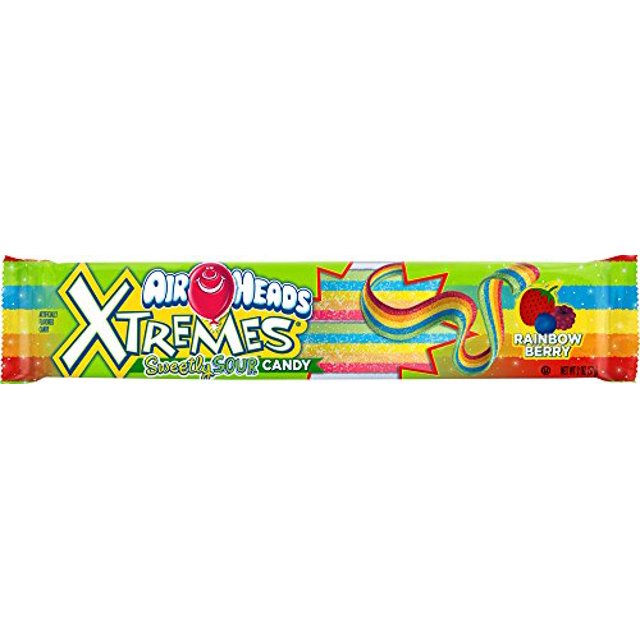 Airheads Xtremes Sweetly Sour Candy Belts, Rainbow Berry, Stocking